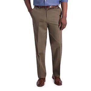 Haggar Mens Iron Free Classic Fit Khaki Pant size 36 by 34